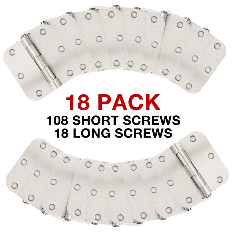 TDCHINGES 18 Pack Nickel Door Hinges Brushed Nickel 3 1/2 Interior Door Hinges Satin Nickel 3.5 Inch with 5/8    Radius Corners 3 ""x 3 "" Silver Hardware Controls - Image 5